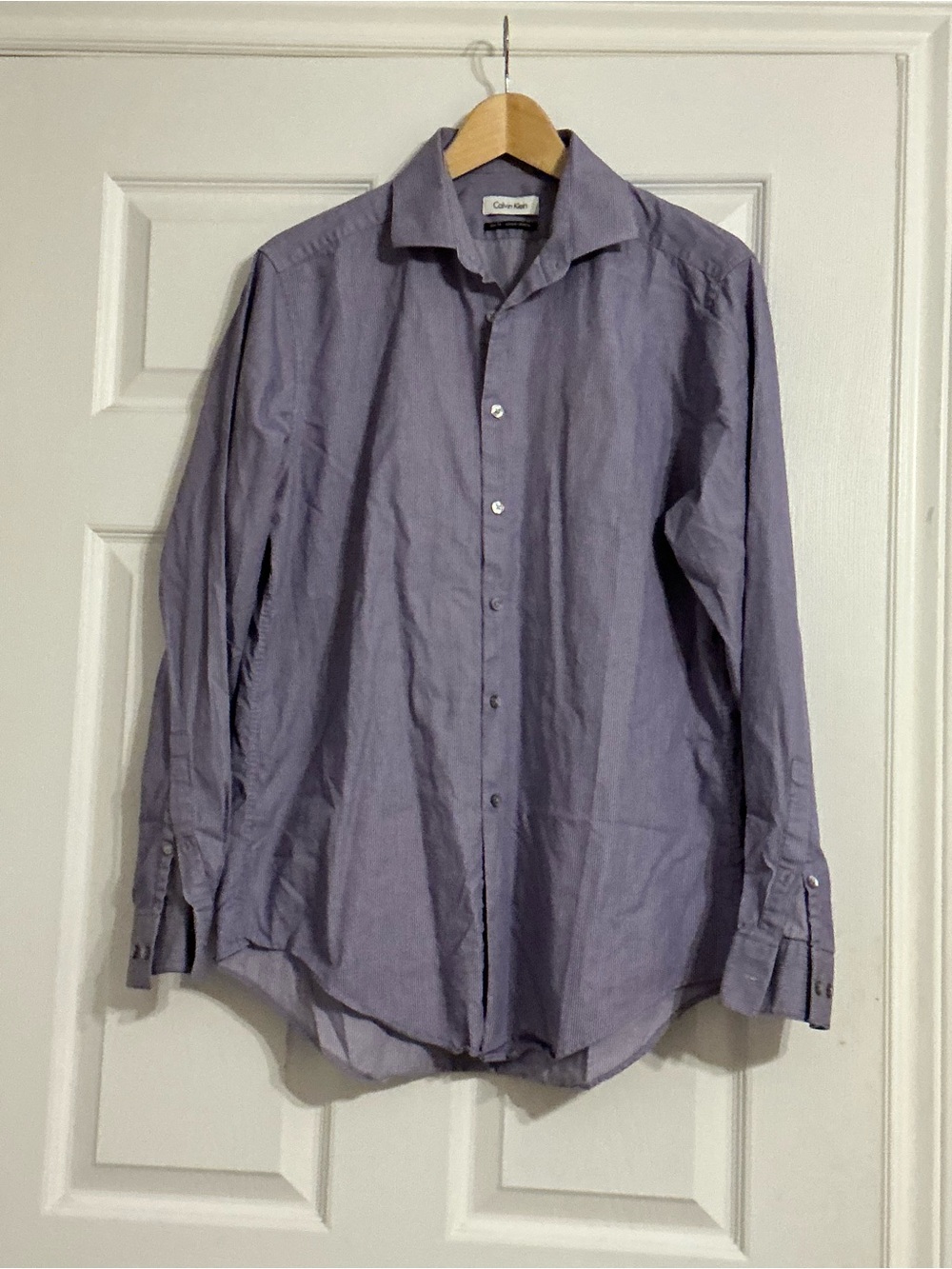 🎉 3 for $20🎉 Calvin Klein Men's Light Purple Button-Down Dress Shirt